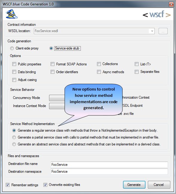 Options for Service Method Implementation